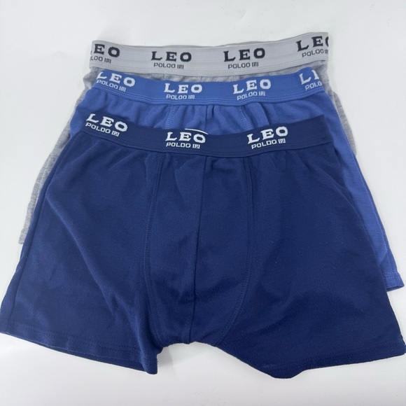 Leo Boxer Briefs - Blue and Gray( 3 pair ) - Picture 1 of 9
